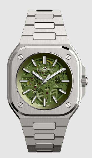 Review Bell and Ross BR 05 Replica Watch BR 05 SKELETON GREEN BR05A-GN-SKST/SST - Click Image to Close